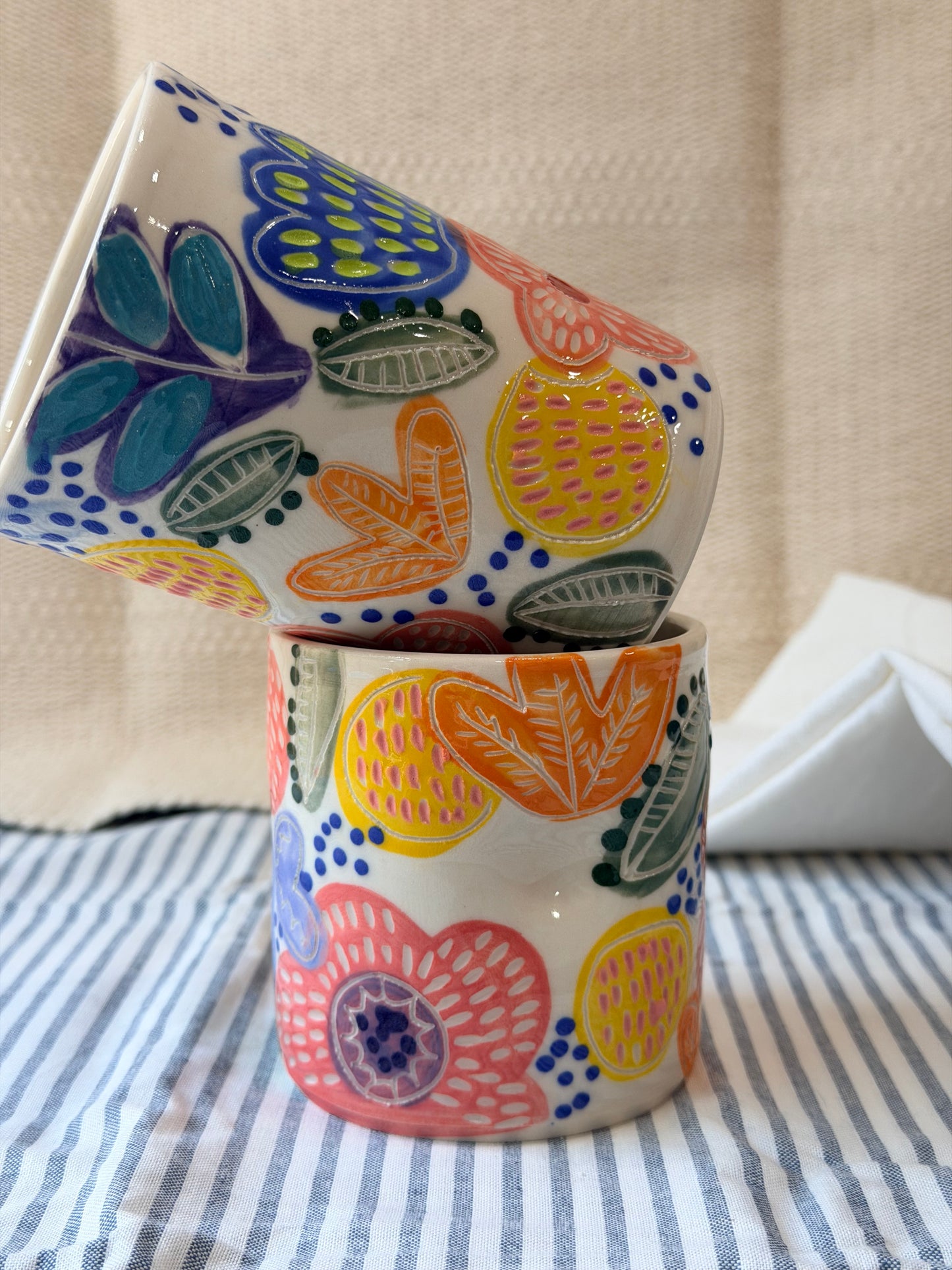 Summer Garden Pinchy Tumbler