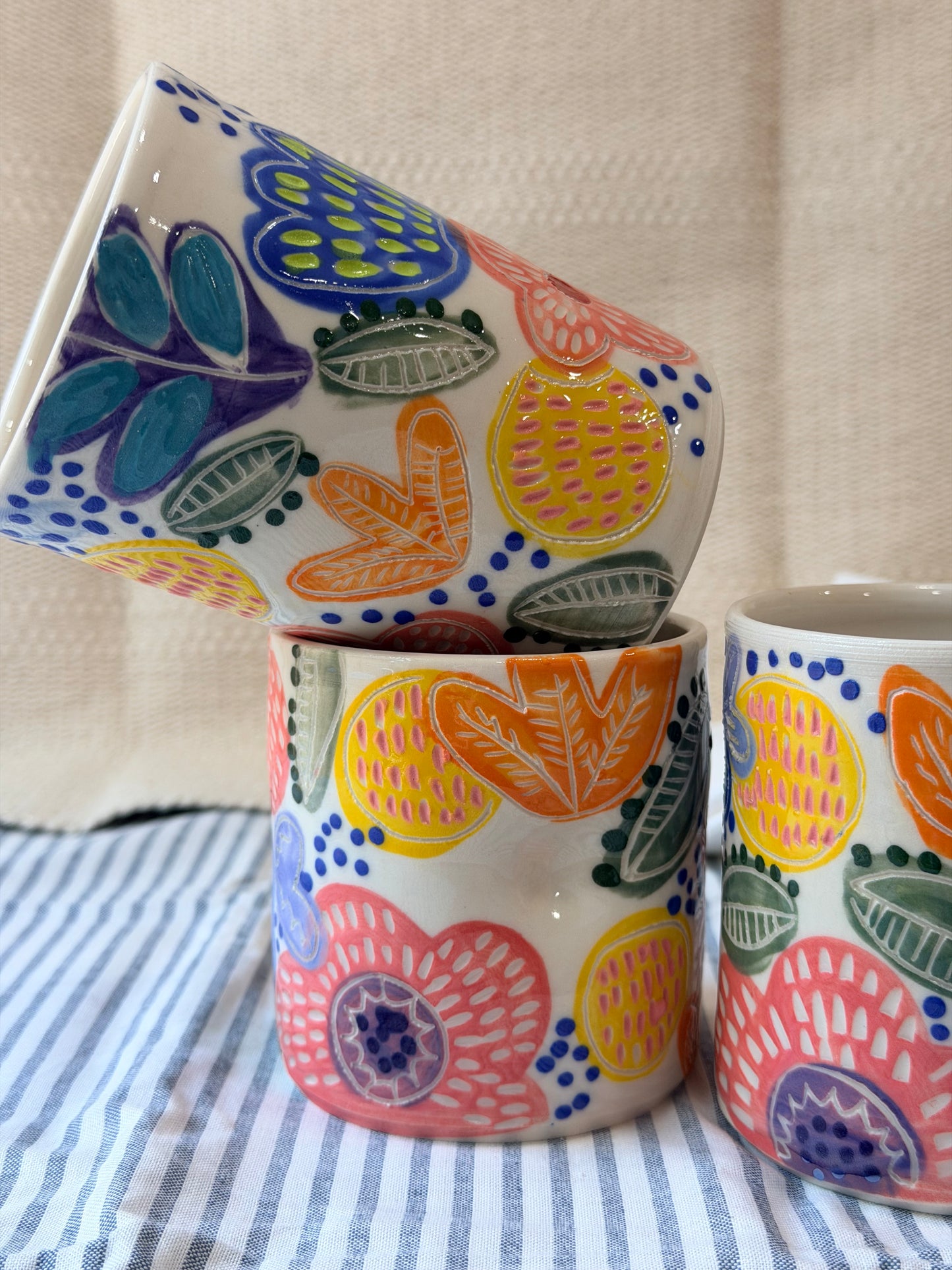 Summer Garden Pinchy Tumbler
