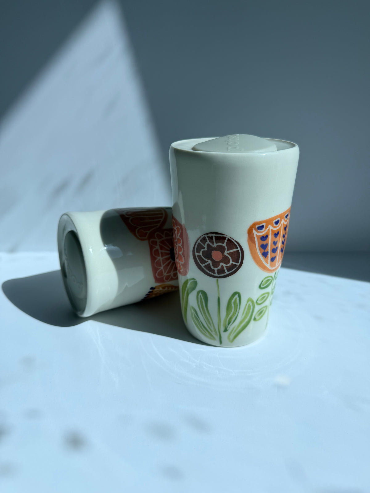 Fall Floral Dan Travel Tumbler