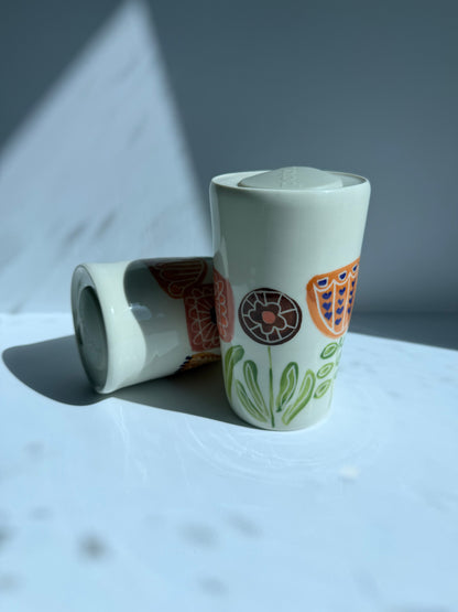 Fall Floral Dan Travel Tumbler