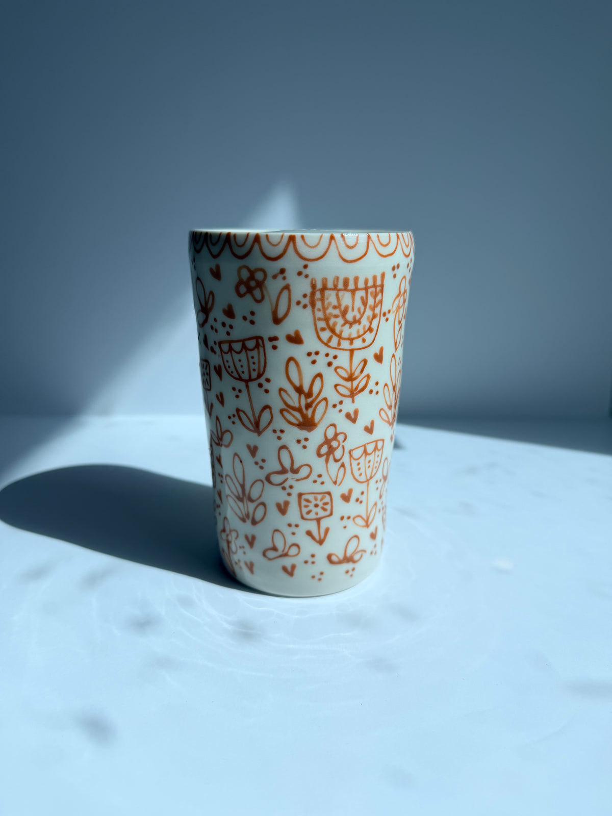 Fall Floral Dan Travel Tumbler