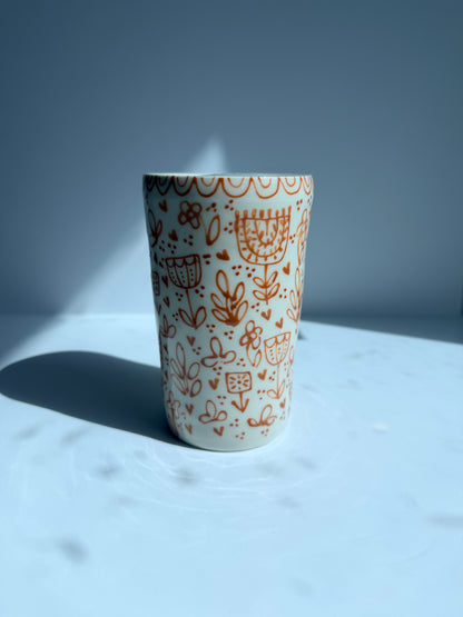 Fall Floral Dan Travel Tumbler