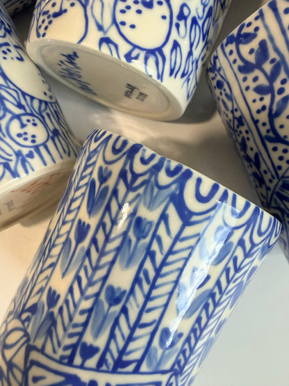 Cobalt Line Drawings Dan Travel Tumbler