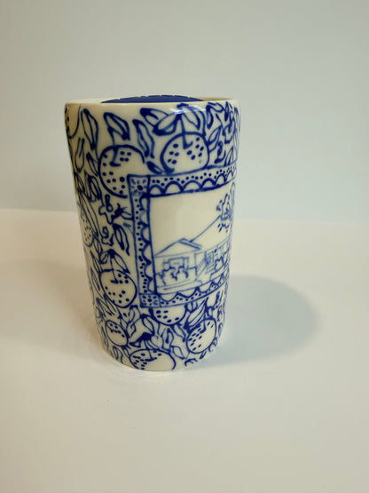 Cobalt Line Drawings Dan Travel Tumbler